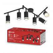 Светильник потолочный НПБ СПОТ-6ExGU10-AR-BL под GU10 с регулир. базой черный IN HOME, Светильники потолочные накладные	