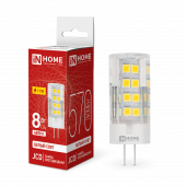 Лампа светодиодная LED-JCD 8Вт 230В G4 4000К 760Лм IN HOME, Лампы для люстры	
