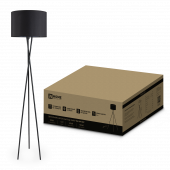 Светильник напольный под лампу ТНО 04-Е27Ч 230В черный абажур, черная тренога IN HOME, Напольные светильники	