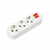 Колодка УЗВ-3-GRAND трехместная с выключателем и заземлением 5230 IN HOME, Колодки и удлинители	