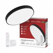 Светильник светодиодный SCANDY SIMPLE-125RCB 125Вт 230В 3000-6500K 10000Лм 400x50мм пульт ДУ черный IN HOME, Светильники декоративные светодиодные	