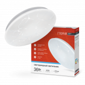 Светильник светодиодный серии DECO ГЛОРИЯ 36Вт 230В 6500К 3240Лм 380х55мм IN HOME, Светильники декоративные	