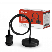 Патрон LOFT-Е27-R15BG со шнуром 1,5м черный графит IN HOME, Патроны для лампы	