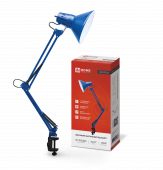 Светильник настольный под лампу на струбцине СНС 13ТС 60Вт E27 230В СИНИЙ IN HOME, Светильники настольные под лампу	