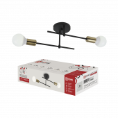 Люстра под лампу LOFT EASY-2E27-BLT 2хЕ27 черный, латунь IN HOME, Светильники под лампу	