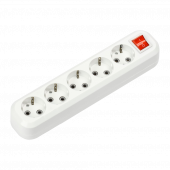 Колодка УЗВ-5-GRAND пятиместная с выключателем и заземлением 5250 IN HOME, Колодки и удлинители	