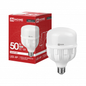 Лампа светодиодная LED-HP-PRO 50Вт 230В Е27 с адаптером E40 4000К 4750Лм IN HOME, Лампы светодиодные коммерческие	
