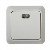 Выключатель одноклавишный с подсветкой BOLLETO белый накладной 7121 IN HOME, Электроустановочные изделия накладные BOLETTO	