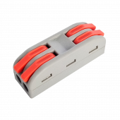 Клемма проходная КП 222-2412 с рычагами 2 полюса 0.08-2.5/4мм2 (10шт./уп.) IN HOME, Наконечники, гильзы, колпачки