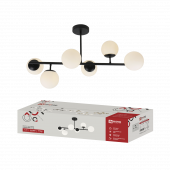 Люстра под лампу AURORA LUNA-6G9-BL 6хG9 матовые плафоны, черный корпус IN HOME, Светильники под лампу	