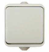 Выключатель одноклавишный AQUA белый полугерметичный 3100 IN HOME, Электроустановочные изделия полугерметичные AQUA	