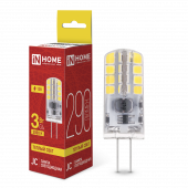 Лампа светодиодная LED-JC 3Вт 12В G4 3000К 290Лм IN HOME, Лампы для люстры	