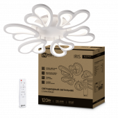 Светильник светодиодный ELEGANT IRIS 120Вт 230В 3000-6500K 607х535х85мм c пультом ДУ белый IN HOME, Светильники декоративные	
