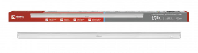 Светильник светодиодный СПБ-Т5-PRO 15Вт 230B 6500К 1500Лм 600мм IN HOME, Светодиодная подсветка	