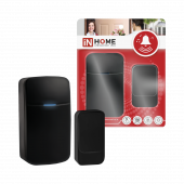 Звонок беспроводной KD-BL 38 мелодий с вилкой 230В с подсветкой с пьезокнопкой 150м черный IN HOME, Звонки беспроводные	