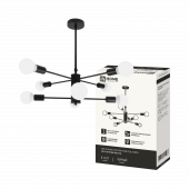 Люстра под лампу LOFT SPUTNIK-8E27-BL 8хЕ27 черный IN HOME, Светильники под лампу	