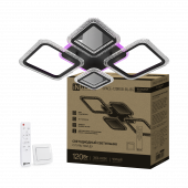 Светильник светодиодный ELEGANT SPACE-120RGB-BL-BG 120Вт 230В 3000-6500K 8400Лм 530х530х125мм пульт ДУ черный IN HOME, Светильники декоративные светодиодные	