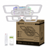 Светильник светодиодный ELEGANT ARIS-125RGB-SMART-WH 125Вт 230В 3000-6500K 8800Лм 585х585х115мм пульт ДУ белый IN HOME, Светильники декоративные	