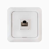 Розетка компьютерная RJ-45 BOLLETO белая 7035 IN HOME, Электроустановочные изделия накладные BOLETTO	