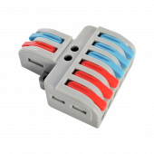 Клемма проходная разветвительная КПР 222-4126 с рычагами 2/6 полюса 0.08-2.5/4мм2 (5шт./уп.) IN HOME, Наконечники, гильзы, колпачки