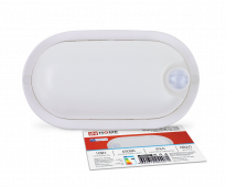 Светильник светодиодный герметичный СПП ИД-1065-ОВАЛ 10Вт 6500К 900Лм с инфракрасным датчиком IP65 160х88мм IN HOME, Светильники ЖКХ	