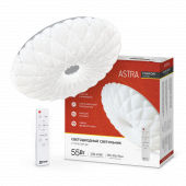 Светильник светодиодный COMFORT ASTRA 55Вт 230В 3000-6500K 4400Лм 385x90мм с пультом ДУ IN HOME, Светильники декоративные светодиодные	