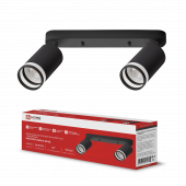 Светильник потолочный НПБ СПОТ-2xGU10-AR-BL под лампу GU10 260х55х135мм линейный черный IN HOME, Светильники потолочные накладные	