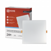 Панель светодиодная встраиваемая безрамочная SLP-FL 24Вт 230В 6500К 2160Лм 172мм с регулируемым монтажом 45-140мм белая IP20 IN HOME, Панели светодиодные встраиваемые	