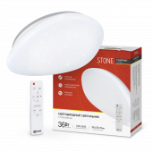 Светильник светодиодный COMFORT STONE 36Вт 230В 3000-6500K 2900Лм 290x70мм с пультом ДУ IN HOME, Светильники декоративные	