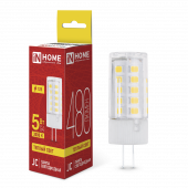 Лампа светодиодная LED-JC 5Вт 12В G4 3000К 480Лм IN HOME, Лампы для люстры	