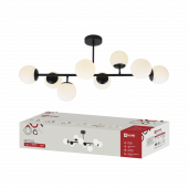 Люстра под лампу AURORA LUNA-8G9-BL 8xG9 матовые плафоны, черный корпус IN HOME, Светильники под лампу	