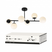 Люстра под лампу AURORA LUNA-6G9-BL 6хG9 матовые плафоны, черный корпус IN HOME, Светильники под лампу	