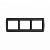 Рамка тройная горизонтальная CLASSICO черная 2303HB IN HOME, Электроустановочные изделия встраиваемые	
