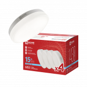 Лампа светодиодная LED-GX53-VC 4PACK 15Вт 230В 6500К 1430Лм (4шт./упак.) IN HOME, Лампы софитные	