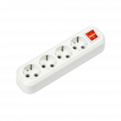 Колодка УЗВ-4-GRAND четырехместная с выключателем и заземлением 5240 IN HOME, Колодки и удлинители	