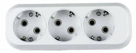 Колодка УЗ-3-GRAND трехместная с заземлением 5130 IN HOME, Колодки и удлинители	