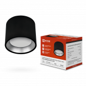 Светильник потолочный НПБ ЦИЛИНДР GX53-CH/BL под лампу GX53 95х80мм черный/хром IN HOME, Светильники потолочные накладные	