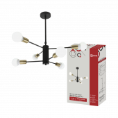 Люстра под лампу LOFT SPUTNIK-6E27-BLT 6хЕ27 черный, латунь IN HOME, Светильники под лампу	