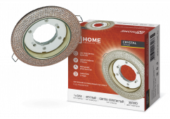 Светильник встраиваемый GX53R-crystal R43L с подсветкой 4К под лампу GX53 Светло-Золотистый/Золото IN HOME, Светильники точечные встраиваемые	