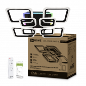 Светильник светодиодный ELEGANT ARIS-125RGB-SMART-BL 125Вт 230В 3000-6500K 8800Лм 585х585х115мм пульт ДУ черный IN HOME, Светильники декоративные	