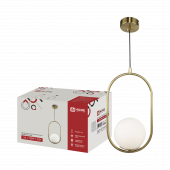 Светильник подвесной под лампу AURORA OVAL-G9-LT 1хG9 матовый плафон, латунный корпус IN HOME, Светильники под лампу	