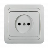 Розетка одинарная CLASSICO белая 2022 IN HOME, Электроустановочные изделия встраиваемые	
