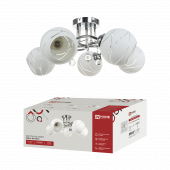 Люстра под лампу AURA PERLA-WH-5E27 5хЕ27 матовый плафон хромированный корпус IN HOME, Светильники под лампу	