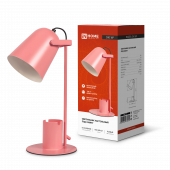 Светильник настольный под лампу на основании СНО 16Р 40Вт E27 230В с органайзером РОЗОВЫЙ IN HOME, Светильники настольные под лампу	