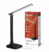 Светильник настольный светодиодный SIMPLE ССО-02Ч 10Вт 625Лм сенсор, адаптер ЧЕРНЫЙ IN HOME, Светильники настольные светодиодные	