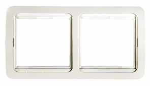Рамка двойная горизонтальная CLASSICO белая 2302H IN HOME, Электроустановочные изделия встраиваемые	