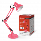 Светильник настольный под лампу на основании + струбцина СНО 15Р-E27 230В РОЗОВЫЙ IN HOME, Светильники настольные под лампу	