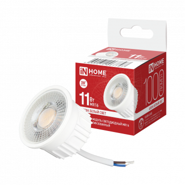 Модуль светодиодный с линзой LED-MD MR16L 11Вт 230В 4000К 1000Лм линза 38° IN HOME, Светодиодные Лампы	