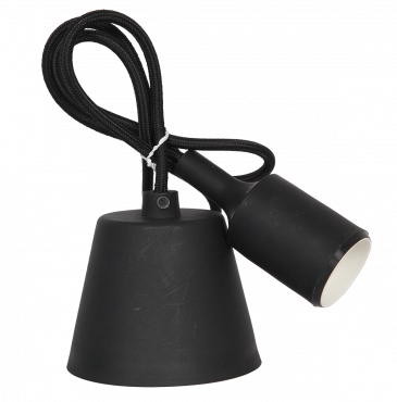 Патрон Е27 силиконовый со шнуром 1м черный IN HOME, Патроны для лампы	