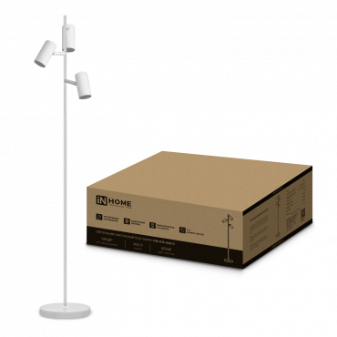 Светильник напольный под лампу ТНО 07-3хGU10-WW 230В белый плафон, белый корпус IN HOME, Напольные светильники	